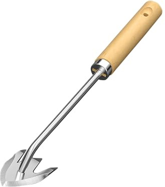Yianyal Unkrautvernichter für Garten, Unkrautvernichter aus Edelstahl | Doppelklinge für Unkrautjäten, robuste Lösung für Rasen, Garten, Bauernhof, Gemüsegarten, Unkraut, Gemüse