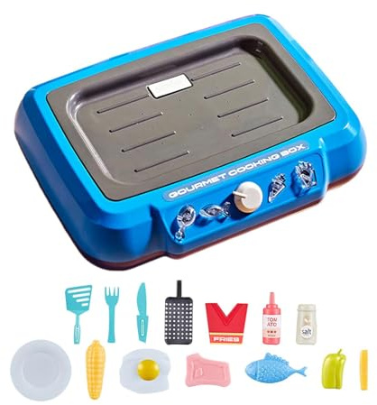 Gourmet Cooking Box Toy - Kids Kitchen Finger Play Spielzeug, Child Fingt Play Kitchen Game | Little Chef Fake Küchenzubehör für und Mädchen ab 3 Jahren (23 x 18 x 6 cm/9 x 7 x 2,36 Zoll)