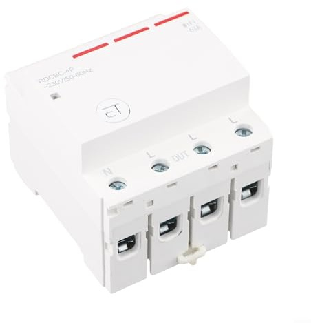 URPIZY 3-Phasen WLAN-Leitungsschutzschalter 63A 80A Mit Zeitschaltfunktion Und Fernsteuerung, Für EWeLink App, 2,4GHz, 3P+N, AC100-400V, DIN-Schienenmontage IP20(63A)