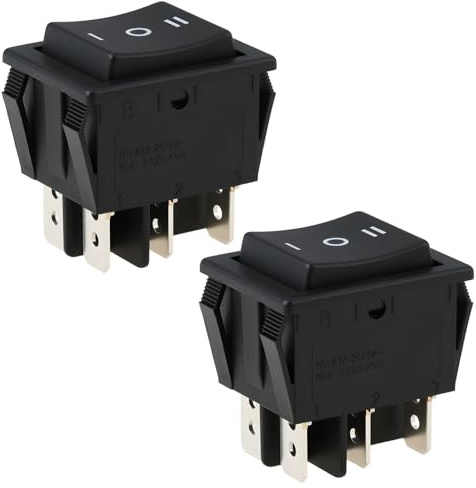 YINETTECH Lot de 2 interrupteurs pour aspirateur à 6 broches 440013740 16 A 250 V compatibles avec Hoover CH93619