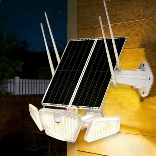 Panel Solar de 30W para Exteriores,Doble Banda,5.8G/2.4G,repetidor WiFi,luz Solar de jardín,Cobertura de 300m,batería de 30000 mAh,IP65, para Patio,Granja,Oficina,Uso Comercial (Blanco)
