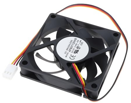 ECSiNG Ventilador de Refrigeración CPU con Rodamiento de Bolas Doble 70 Mm Y 3 Pines AFB0712HHB 12 V 3050-6000 RPM Compatible con AMD K7 Procesador