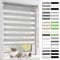 BelleMax Doppelrollo Klemmfix ohne Bohren & mit Bohren, 80x230cm(BxH), Grau, Duo Rollo, Sonnenschutz lichtdurchlässig Blickdicht, Klemmrollo Fensterrollo, Rollos für Fenster und Tür