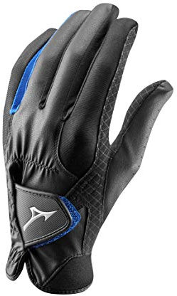 Mizuno RainFit Damen-Golfhandschuhe RainFit für Damen, 1 Paar, Schwarz/Königsblau, Größe L
