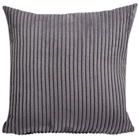 Nunbee Corduroy Baumwolle Kord Modern Rechteckig Klassisch Einfarbig Kissenbezüge Dekorative Kissenbezug Dekokissen Sofakissen Lendenkissen Wurfkissenbezug Kissenhülle, Grau 70 * 70cm