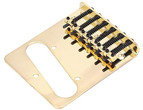 Chevalet en métal de guitare électrique avec clé vis accessoire pour guitare Telecaster (Or)