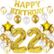 Luftballon 22. Geburtstag deko mann gold Folienballon 22 jahre Geburtstag dekoration gold Happy Birthday 22th deko 22 Geburtstag deko männer Geburtstagsdeko 22 Jahre Geburtstag Deko mann frau (22)