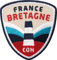 2 x Bretagne Frankreich Aufnäher gestickt 58 x 62 mm/Patch Aufbügler Flicken Wappen Sticker zum Aufnähen Aufbügeln/France Atlantik Meer Küste Leuchtturm Wellen Normandie französisch