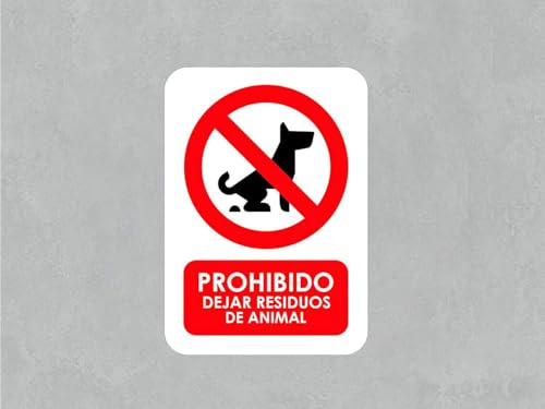 Oedim Lot de 5 panneaux interdits de laisser des résidus d'animaux | Plusieurs matériaux | Durable et économique 21x29,70 cm