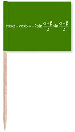 Mathematische Formel zum Ausdrücken von Cosine Computation Zahnstocher Flaggen Marker Topper Party Dekoration