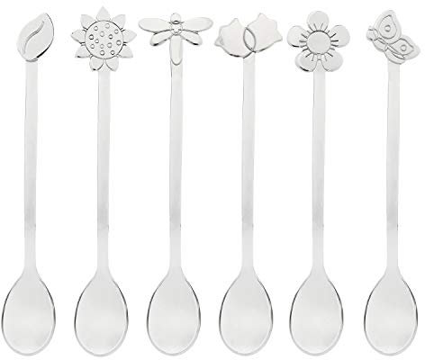 THUN - Set di 6 Cucchiaini Sagomati - per la Tavola - Linea Elegance - Acciaio Inox - 12 cm