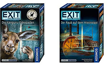 KOSMOS 695071 EXIT - Das Spiel - Die Känguru-Eskapaden, für Fans von Marc-Uwe Klings Känguru-Geschichten & Das Spiel - Der Raub auf dem Mississippi, Level: Fortgeschrittene, Escape Room Spiel