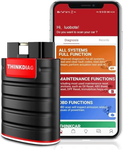 thinkcar Thinkdiag OBD2 Auto diagnostica Tutto Il Sistema bidirezionale obd2 Bluetooth Scanner Auto, Livello OE, codifica ECU, 15+ funzioni di ripristino Tutto Il Software 1 Anno Auto Vin