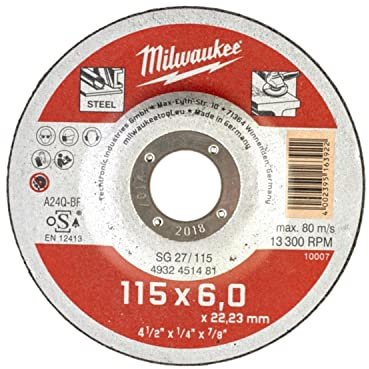 4932451481 Grinding Disc 115 mm Thick 6 mm Contractor – 1pc Milwaukee Accessories