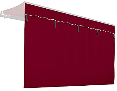 empasa Markisen Volant Markisenstoff Markisen-Zubehör Sonnenschutz | Sichtschutz für unsere Gelenkarmmarkisen 'Start' und 'Start Plus', Farbe:weinrot, Größe:300 cm