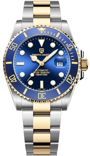 Pagani Design Business Wasserdicht Analog Automatik Uhr Edelstahl Automatik Saphirglas mit Edelstahlband