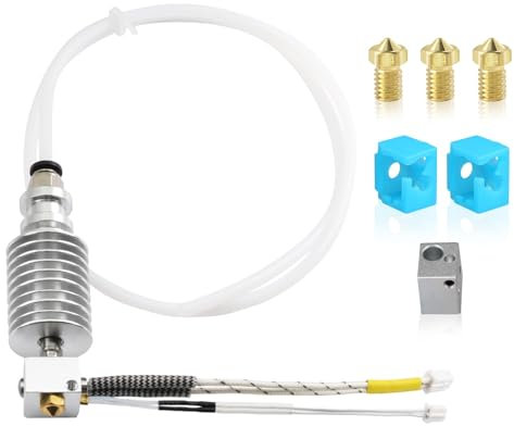 5Aplusrerap I3 Mega Hotend 3D Drucker Extruder Druckkopf 12V Heizung V5 Bowden Upgraded J-Head 3D Drucker Teile für Anycubic I3 Mega Mega-S Extruder 1,75mm MK3 I3, 1 Stück