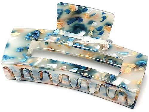QinGoo Groß Blau Haarklammer Rechteckig Klauen Haarspange Schöne Damen Haarschmuck Elegant Haar-Accessoire 1stück(10cm * 5.5cm, Blue)