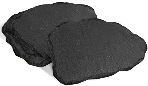 mtb more energy Schiefertafel Schiefer Schild Schild Platte [2 Stück] - 33x22cm rechts abfallend - Naturform - DIY - zum selbst Beschriften oder Gravieren für Geschenke, Basteln, Haushalt, Garten