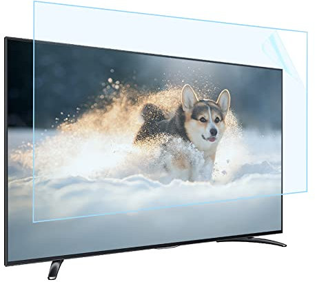 JQZWXX 43-65 Inch Blue Light Filter TV Screen Protector, Matte Frosted Anti Scratch Reduce Glare Screen Monitor Protection Film, for Samsung, Hisense, Sharp, Etc / 43Inch/942x529mm