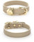 NINA WOOF Copenhagen Hundehalsband aus Leder, aus veganem, weichem Leder, rund, gepolstertes Halsband, verstellbarer Schnalle extra klein, klein, mittelgroß und große Hunde, Farbe Beige, Größe S