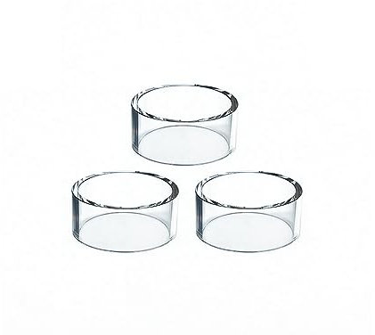 WratryParts Ersatz-Glasröhrenbehälter für TFV9 RTA Tank (EU Version 2-ML), transparent, gerade, 3 Stück - Vaping-Zubehör - Glasröhre - Hülle - Reparatur und Wartung von RTA Tanks