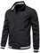 EsUkar Klassische Harrington Bomberjacke Für Herren Vintage Scooter Mantel Sommer Leichte Army Bomberjacke Mit Durchgehendem Reißverschluss Windjacke S 3XL Schwarz M