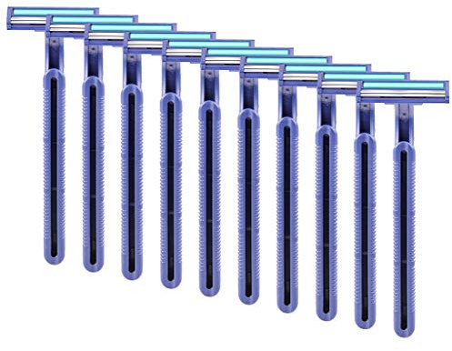 10 Stück Für Einweg-Edelstahl-Rasierer High End Twin Für W/Anti-Rutsch-Griff Für Männer Und Doppelgriff