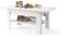 All4All Couchtisch Rino - Kaffeetisch - Wohnzimmertisch mit Ablage - Sofatisch - ausziehbar bis 170cm - höhenverstellbar - 130x65cm - 05 - Weiß