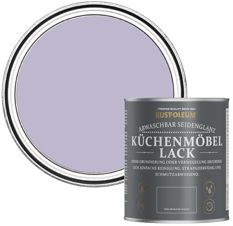 Rust-Oleum Purple Scrubbable Kitchen Cupboard Paint in Satin Finish - Wisteria 750ml