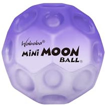 Sunflex® x Waboba® Moon Ball Mini Lila | Springball | Springender Gummiball | Spielball | Ballkrater Erzeugen knallendes Geräusch | Leicht Greifbar | Flummies für Kinder | Bouncing Ball