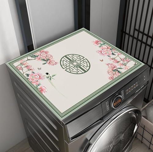 Cubierta De Polvo Superior Del Lavadora, Secadora Para La Parte Superior Con Tapetes,Cubierta De Lavadora,Cubierta Polvo Lavadora,Impermeable para el hogar, cocina, lavandería B,40x40cm