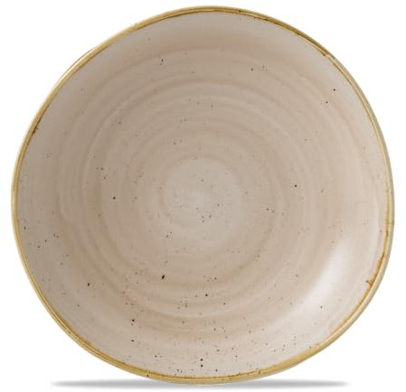 Churchill Super Vitrified Stonecast Nutmeg Cream Teller Tief Organisch