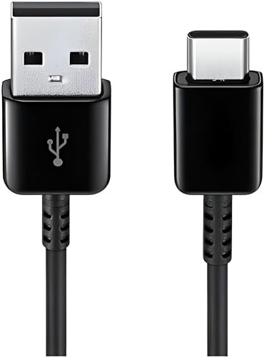 TEQY Cavo USB-C 80 cm Compatibile con Samsung Galaxy Serie S/Note/Fold/A/Tab (Nero)