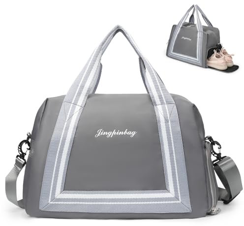VOOWO Reisetasche für Reisen, kleine Sporttaschen, Seesack für Damen und Herren, mit Schuhfach, Handgepäcktasche für Flugzeug, persönliche Gegenstände, Reisetasche, Wochenendtasche,
