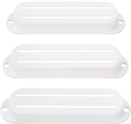 Banworks Tonabnehmer-Abdeckungen für E-Gitarre, Dual-Coil Hot Rail Tonabnehmer-Abdeckung, Mini-Humbucker-Abdeckungsrahmen für Strat-Gitarren, 3er-Pack JT/SYQG-05, Weiß