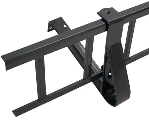 Decket Schneegitter 1,5 m x 155 mm Typ S, Schneeschutz für Dach, Komplettes Set mit 1x 1,5 m Schneefanggitter, 2x Schneefanggitterstützen & 2x Verbindern, Schneefangsystem aus Stahl, Schwarz