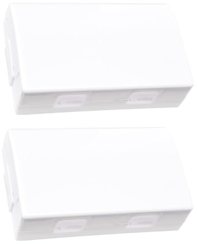 ACMEROTA Outlet Cover Box for Child Safety, Double, White, Decorator, Waterproof Socket Covers (2 Pack)