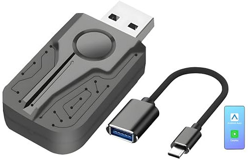 M.I.C. Wireless CarPlay & Android Auto Adapter : kabellose Umwandlung von CarPlay & Android Auto, USB-C/USB-A kompatibel, für Fahrzeuge mit CarPlay/Android Auto