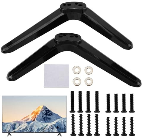 TV-Sockelfüße, TV-Beine, Universal-Ständerbeine für TCL Roku 32 40 49 50 139 cm (55 Zoll) die meisten Smart-TV-Tische, Schreibtischsockel, Ersatz-Tischhalterungen, Halterung mit Schrauben