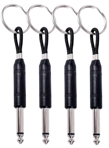 Gosknor 4pz Portachiavi con Spina per Chitarra per Portachiavi, Anti-Smarrimento Portachiavi con Spina per Amplificatore per Chitarra Regali per Amanti della Musica per Gancio Portachiavi JCM800