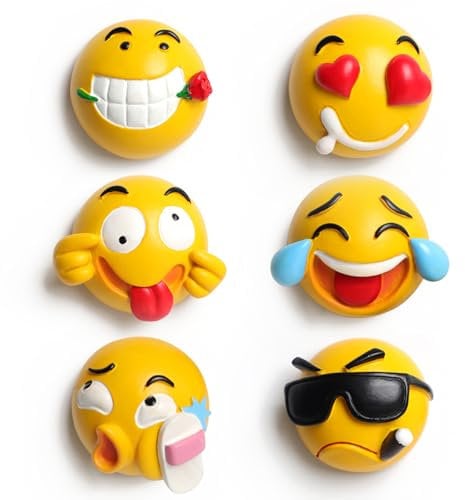 TECHPLUS 3D Emoji Fridge Magnets – Refrigerator Magnets Funny Decorative Magnets for Kitchen Office
