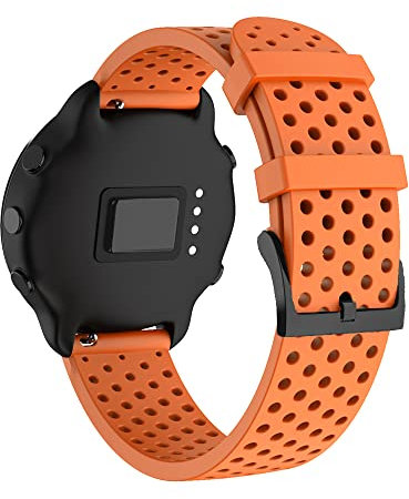 EPANO 20 mm Smartwatch-Armband für Garmin Venu SQ Vivoactive 3 Vivomove HR, weiches Silikonband, Forerunner 245M 158 55 Uhrenarmband, 20MM Universal, Achat