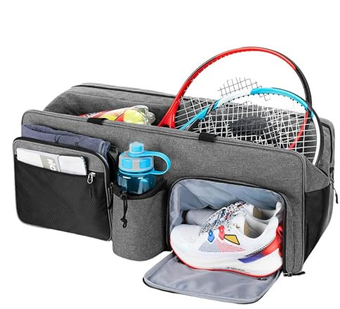 Tennistasche,Tennis Duffle Bag Mit Separatem Belüfteten Schuhfach - Kann Bis Zu 7 Schläger Tragen, Perfekt Für Männer, Frauen, Junior Sport Tennis Und Schuhe Gepäck Reisetasche Outdoor Tennistasche