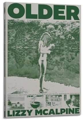 AKRHARWB Lizzy Mcalpine Poster, Wandkunst, Vintage, elegantes Poster, dekoratives Gemälde für Wohnzimmer, Schlafzimmer, ästhetisches Poster, 50 x 75 cm, Rahmenstil
