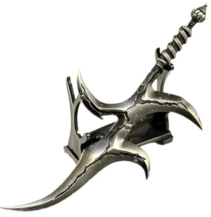 MIAOWR Black Knife Modell, Länge: 18 cm, Wird Mit Ausstellungsständer Geliefert, Schreibtischdekoration Ganz Aus Metall, Sammlung Für Spieleliebhaber