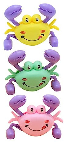 NAMOARLY 3 Stücke Uhrwerk Krabbe Karikatur Krabbenspielzeug Aufziehen Bausatz Für Armbänder Aus Tonperlen Werkzeug Für Nussknacker Krabbenspielzeug Für Kleine Aufziehkrabben Plastik