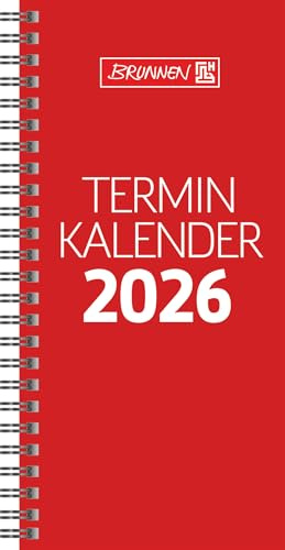 BRUNNEN Vormerkbuch Mod. 780 '26 | 100×207 mm, Karton, rot