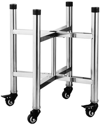XPLKQXE Rollwagen Für Eimer, Beweglicher Suppeneimerständer, Mobiler Blumentopfständer Mit Rädern, Gewerblicher Ständer Für Heißwassereimer Für Gastronomie(62x58.5cm)