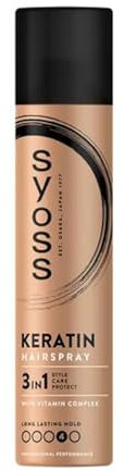 Syoss Lot de 6 sprays capillaires à la kératine 3 en 1 avec complexe vitaminé 300 ml